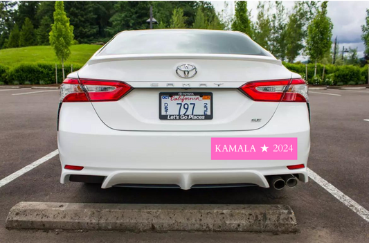 Pink and White star Kamala Harris 2024  Bumper Sticker